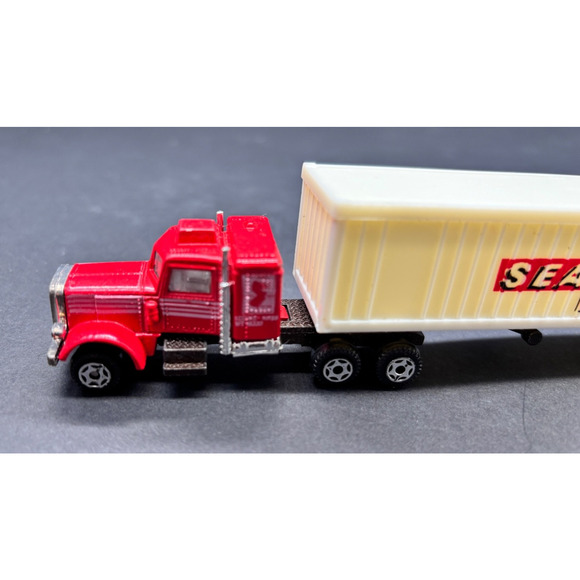 Vintage HO Scale 1/87 Die cast SEALAND SL Semi Truck, Red Tractor Trailer l - Picture 5 of 11